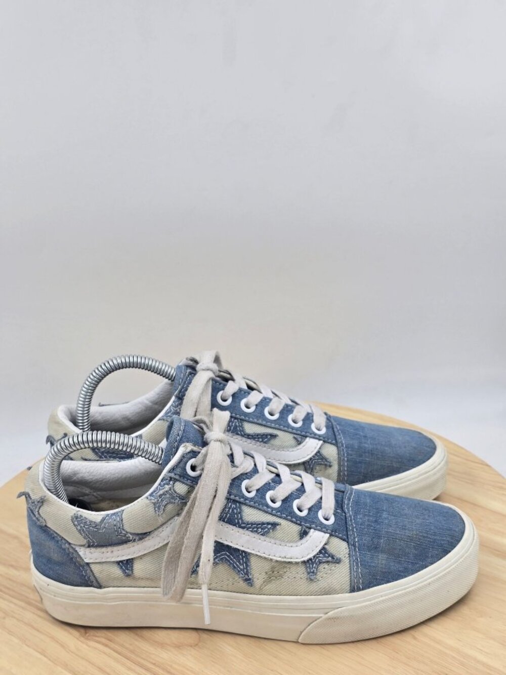 Vans Old Skool Starry Night Denim Casual Skate Sneakers Womens sz 7.5